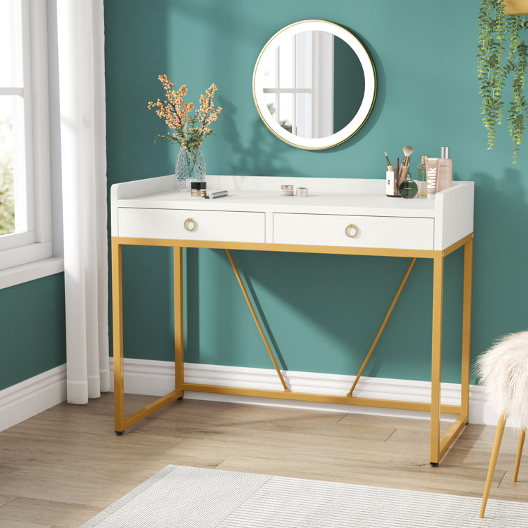 Wayfair white gold deals desk